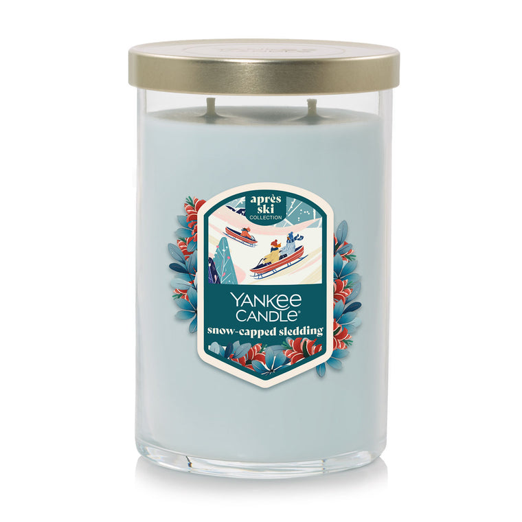 Snow-Capped Sledding Large Tumbler Candle E3