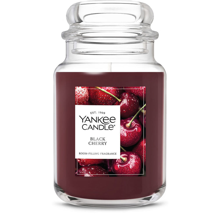 Black Cherry Original Large Jar Candle X3