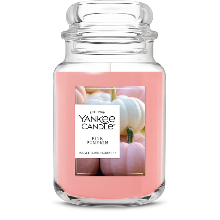 Pink Pumpkin Original Large Jar Candle H7