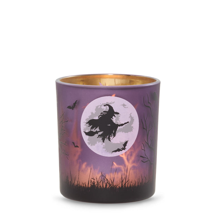 Purple Witch's Moon Tea Light Candle Holder A4