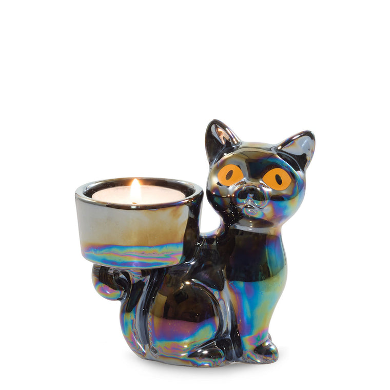 Twilight Whiskers Tea Light Candle Holder D7