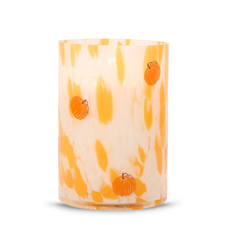 Pumpkin Painter Jar Candle Holder G0