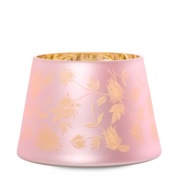 Roselle Etched Jar Candle Shade A8