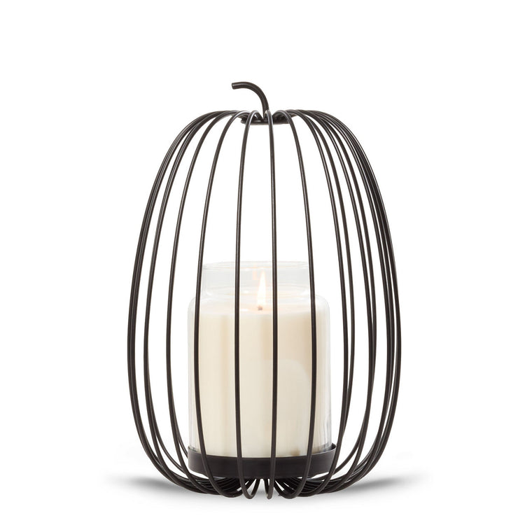 Caged Pumpkin Jar Candle Holder Y1
